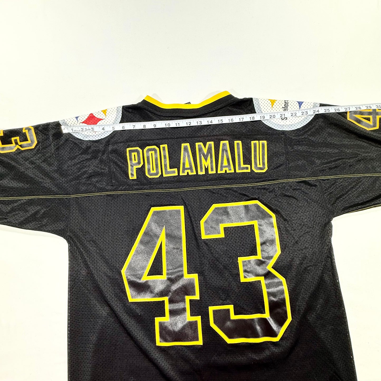 NFL Team Apparel Polamalu 43 Pittsburgh Steelers Black Jersey Size L