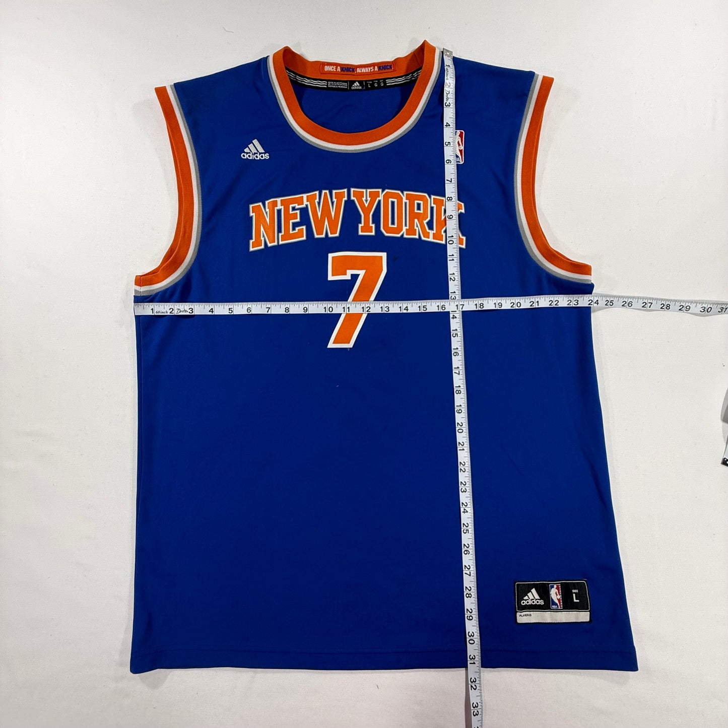 Adidas New York Knicks Carmelo Anthony # 7 NBA Basketball Jersey Size L