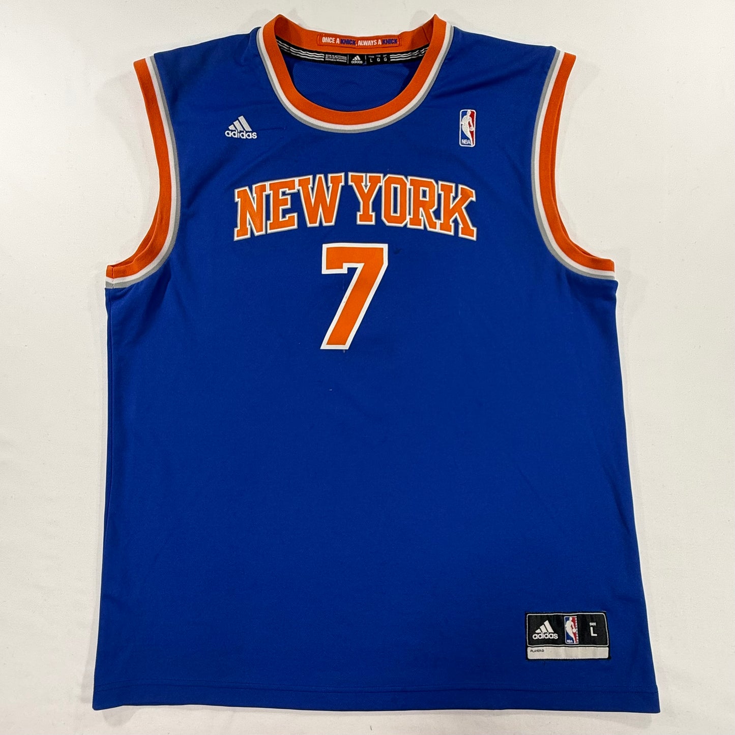 Adidas New York Knicks Carmelo Anthony # 7 NBA Basketball Jersey Size L