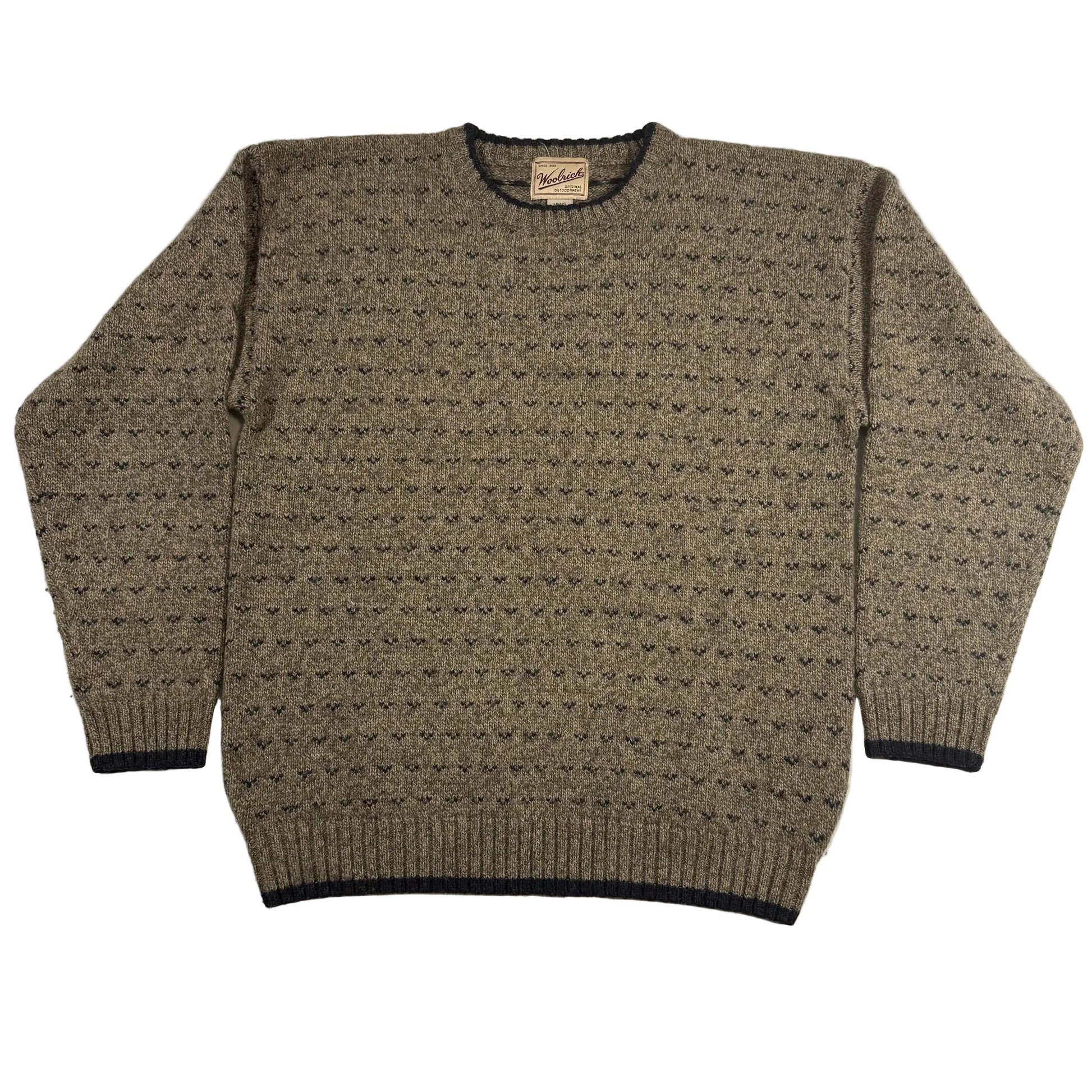 Woolrich 90s earthy brown crewneck sweater size M front