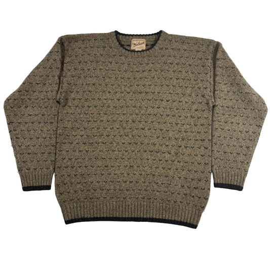 Woolrich 90s earthy brown crewneck sweater size M front