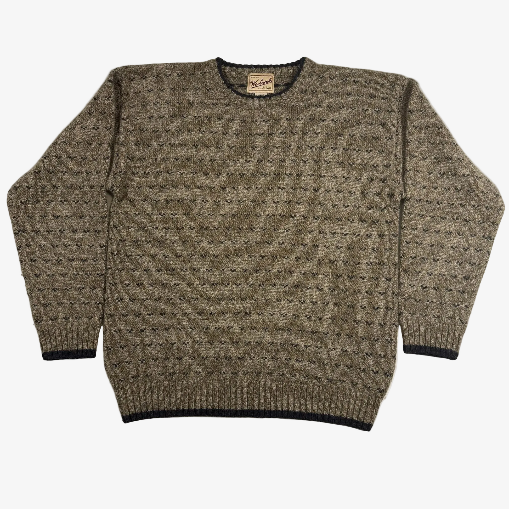 Vintage 90s Woolrich Earthy Brown Sweater woolen Size M front