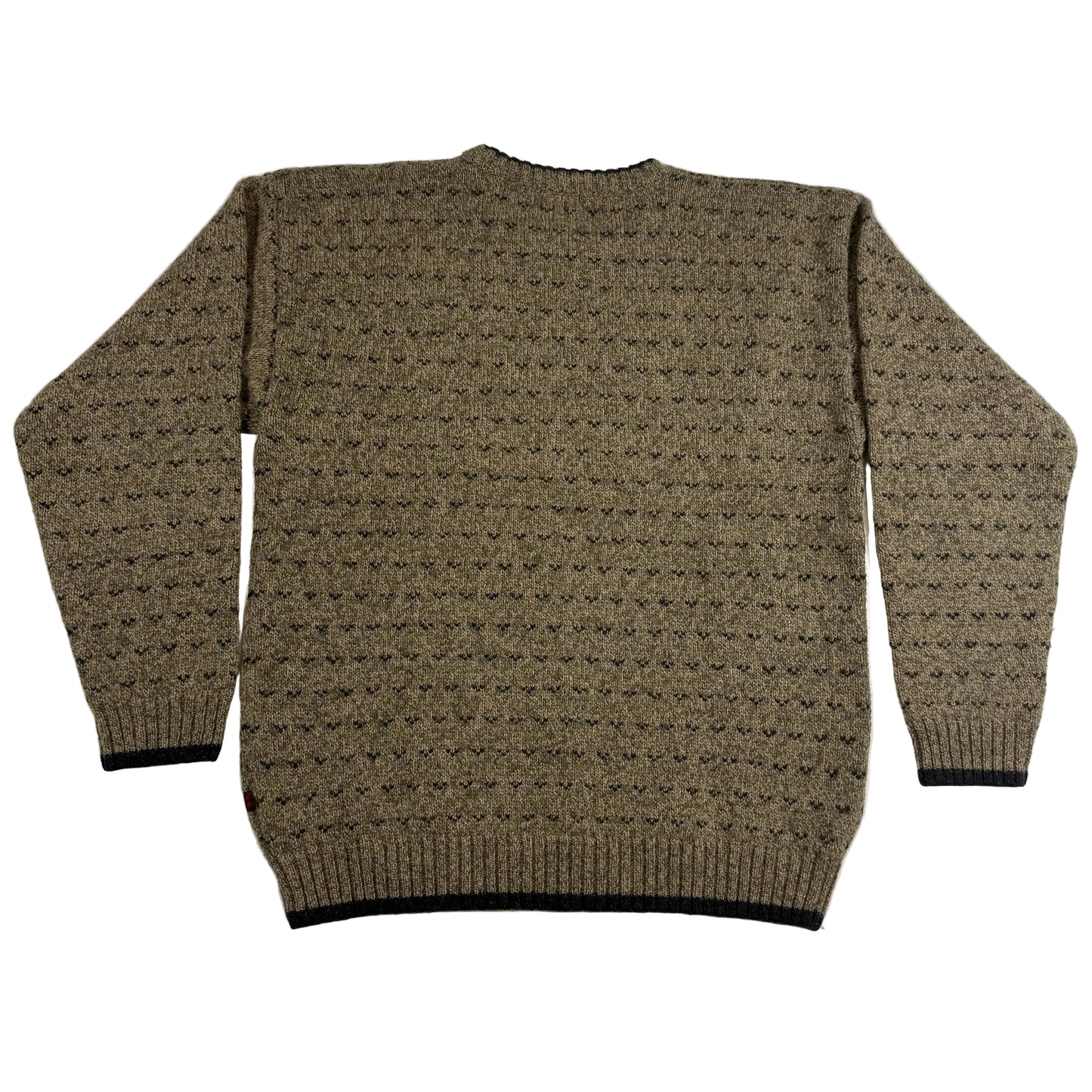 Woolrich 90s earthy brown crewneck sweater size M back