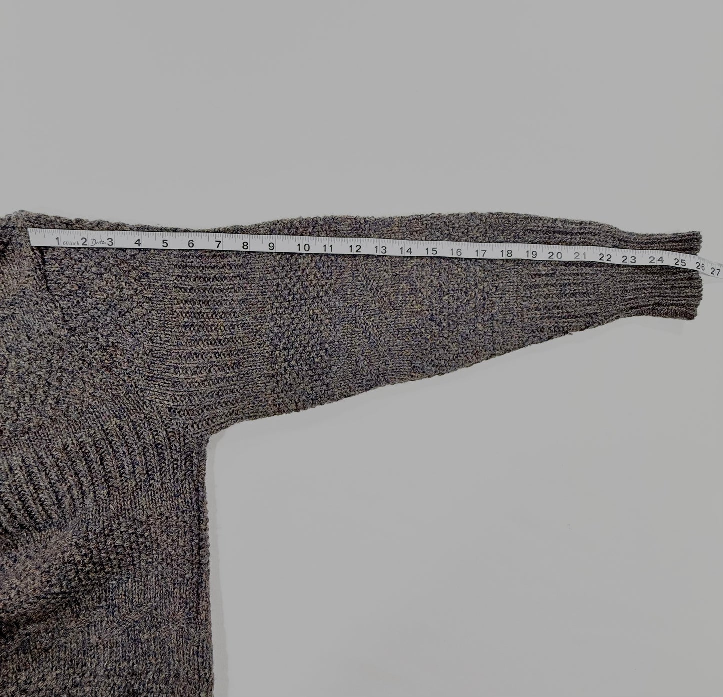 Vintage 90s Pendleton Dark Grey Sweater with collar and button Size M Measurements sleeve length