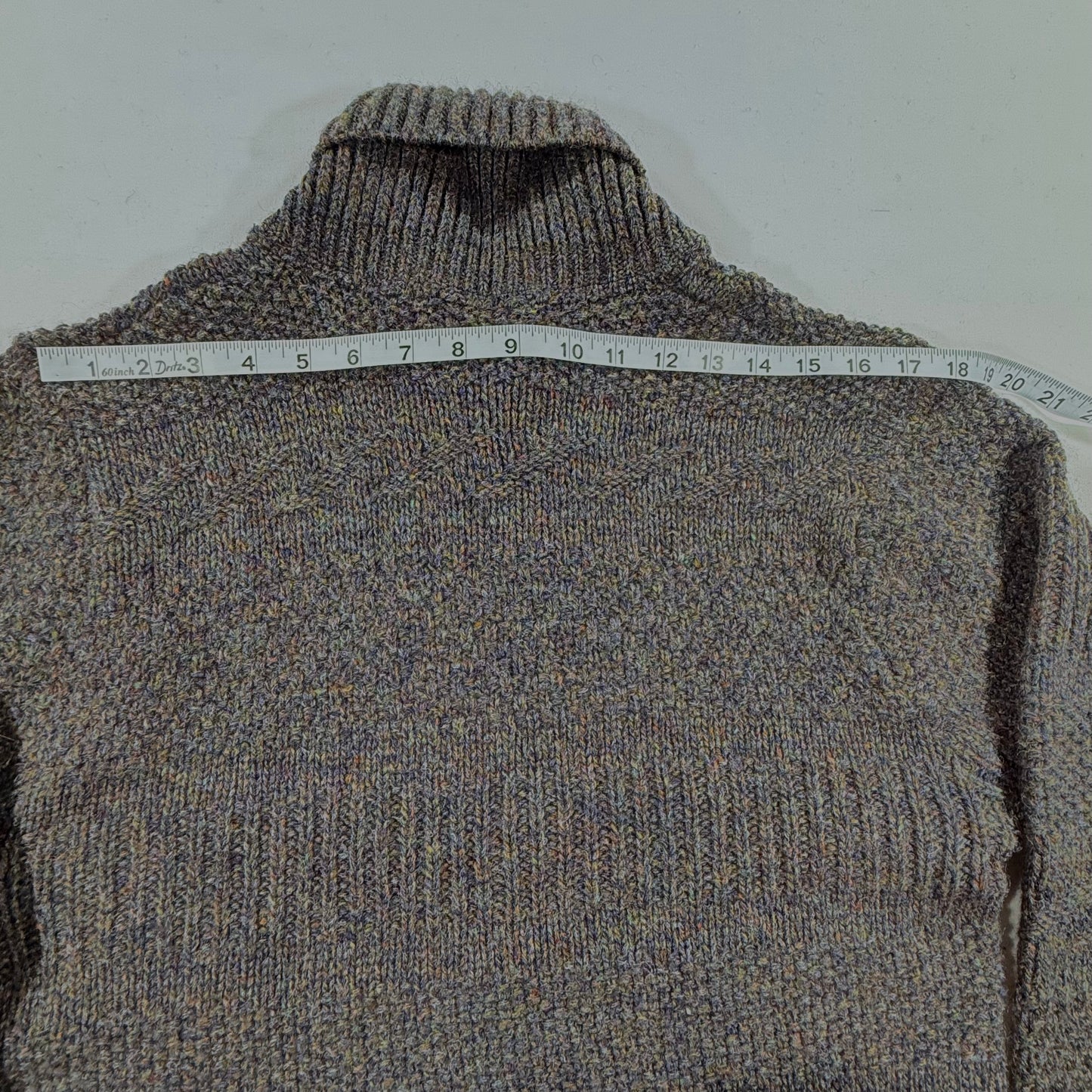Vintage 90s Pendleton Dark Grey Sweater with collar and button Size M Measurements shoulder