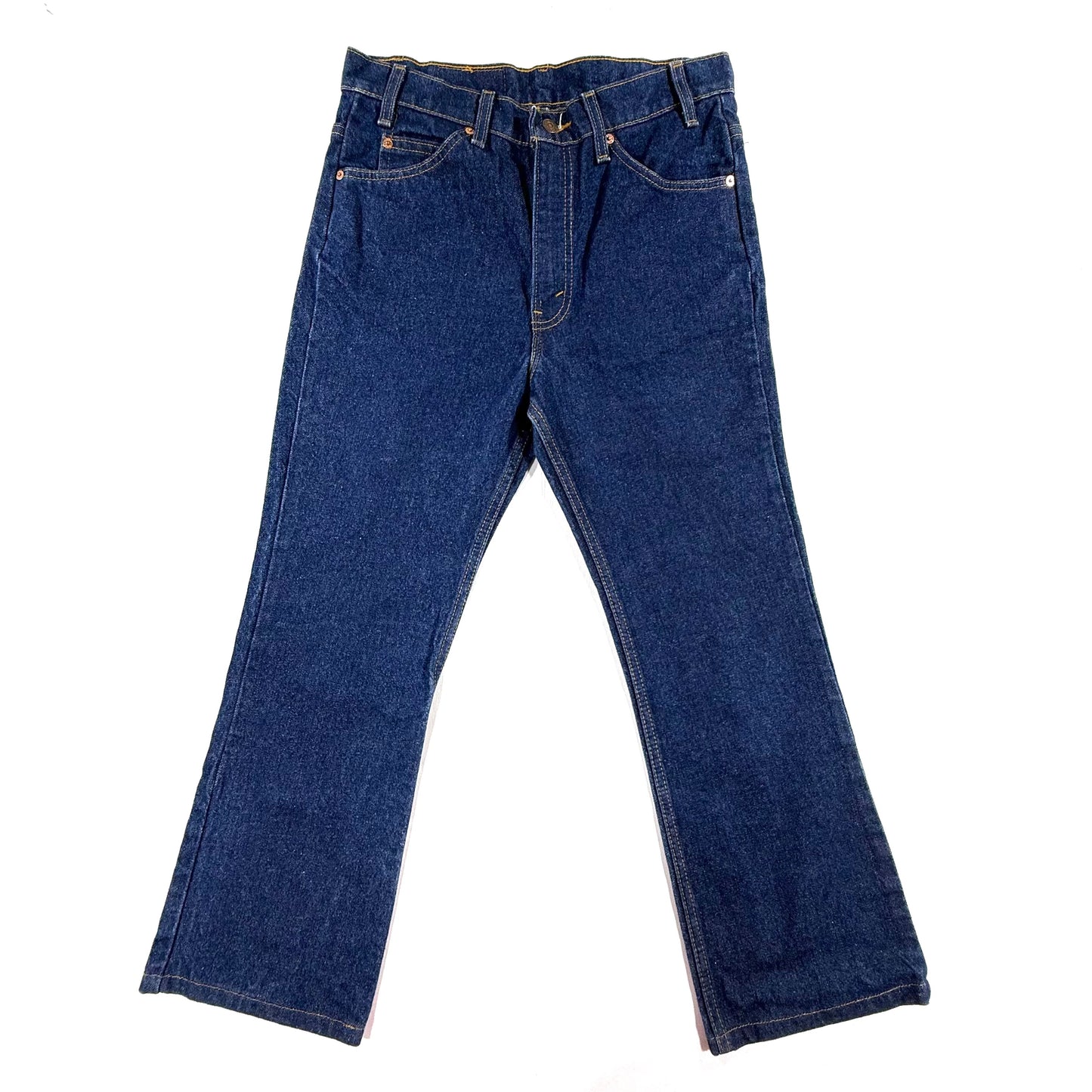Vintage Levi's 517 Orange Tab Bootcut Jeans 70s 90s Blue Size W33 L30 Front