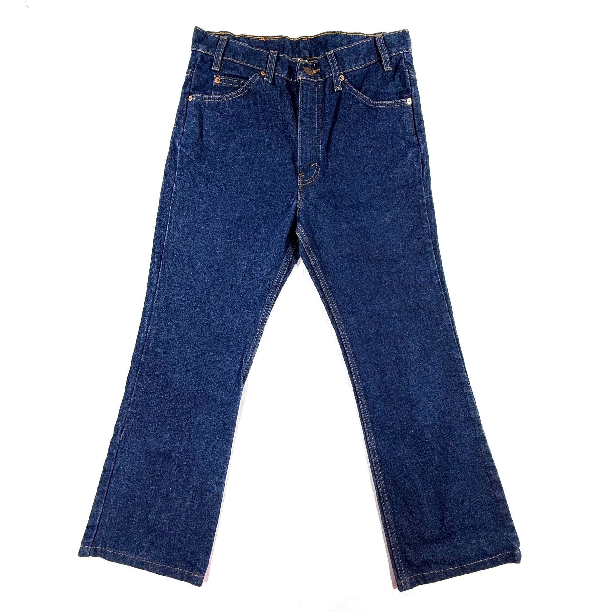 Vintage Levi's 517 Orange Tab Bootcut Jeans 70s 90s Blue Size W33 L30 Front