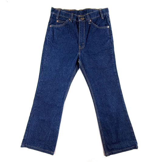 Vintage Levi's 517 Orange Tab Bootcut Jeans 70s 90s Blue Size W33 L30 Front