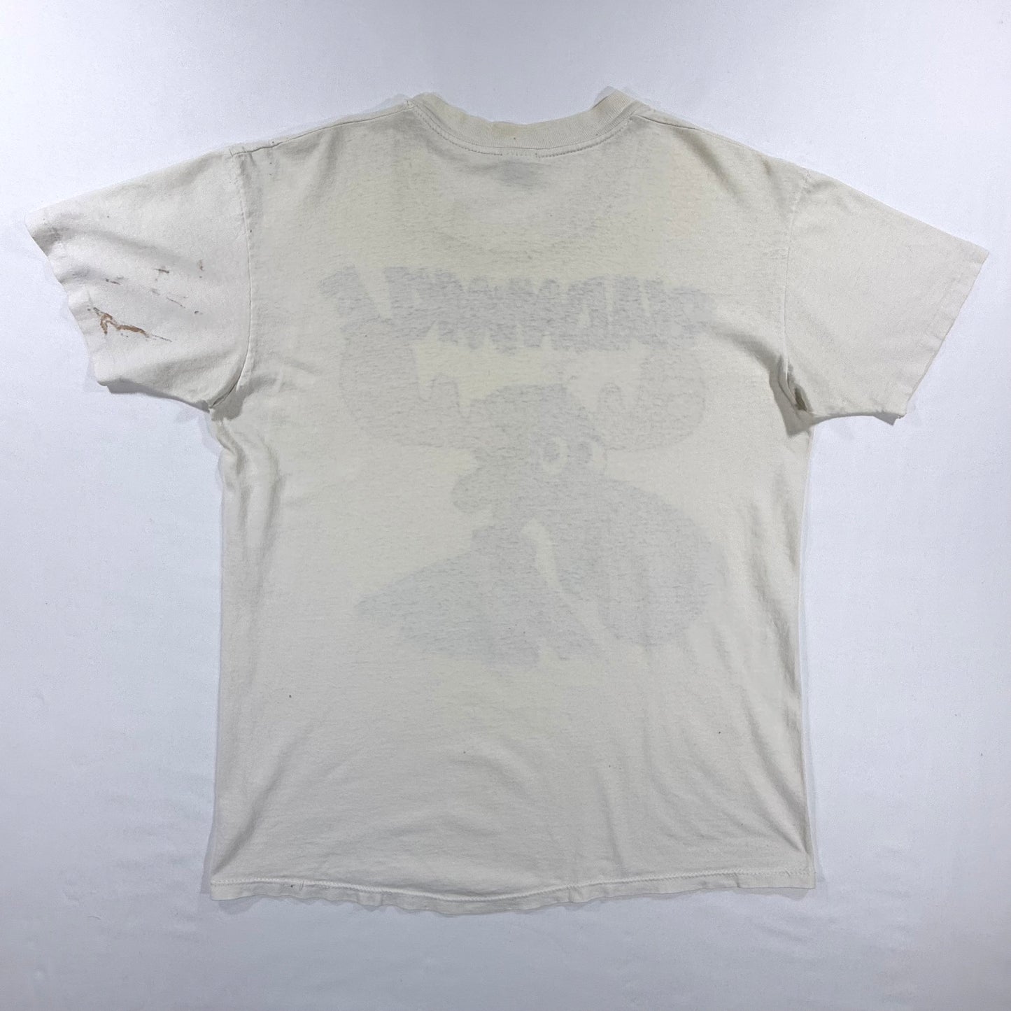 Vintage Stedman Super-Hi Cru 90s white BULLWINKLE J. MOOSE Graphic T-shirt Size L Back