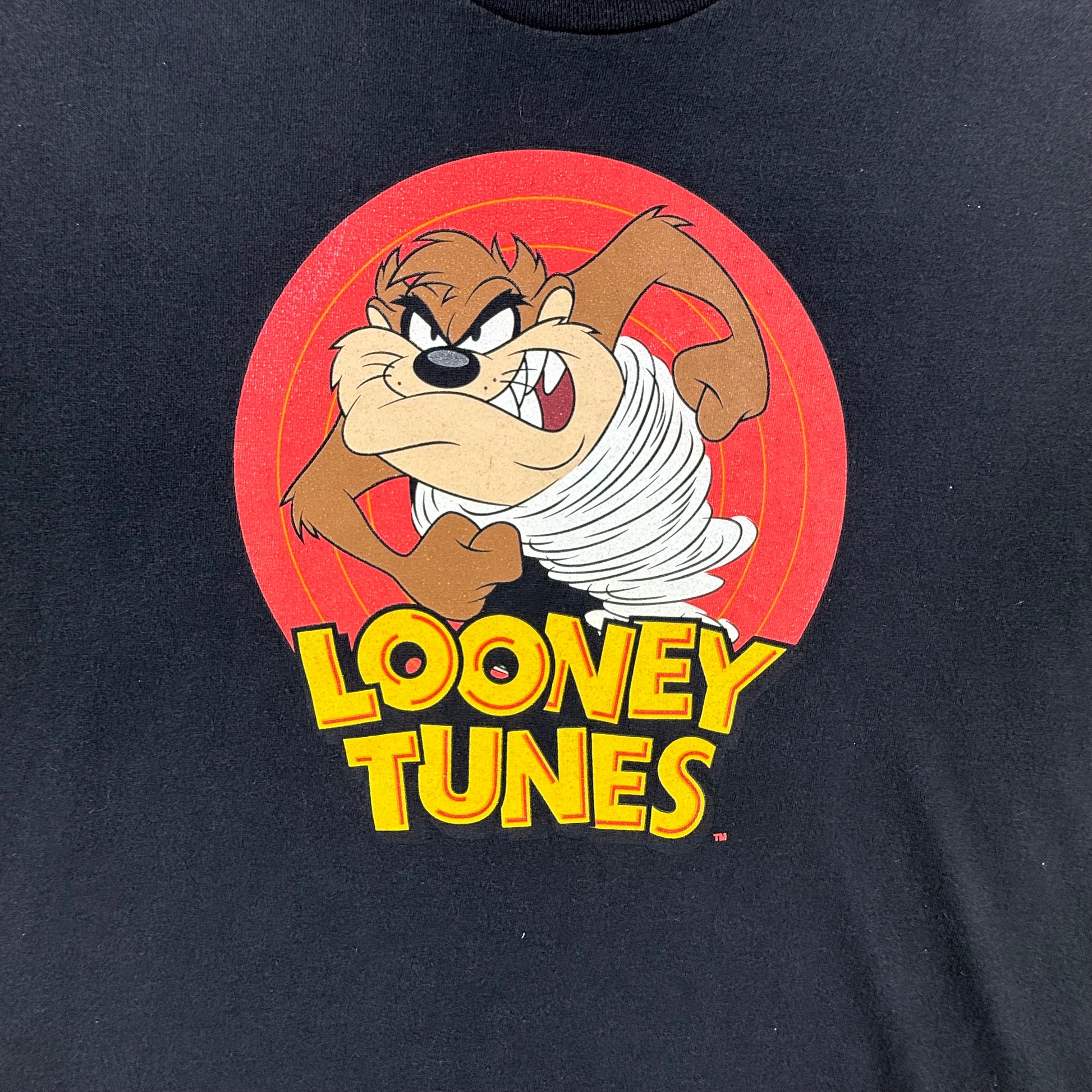 Vintage Looney Tunes Black Graphic T-shirt Size XL Front Print