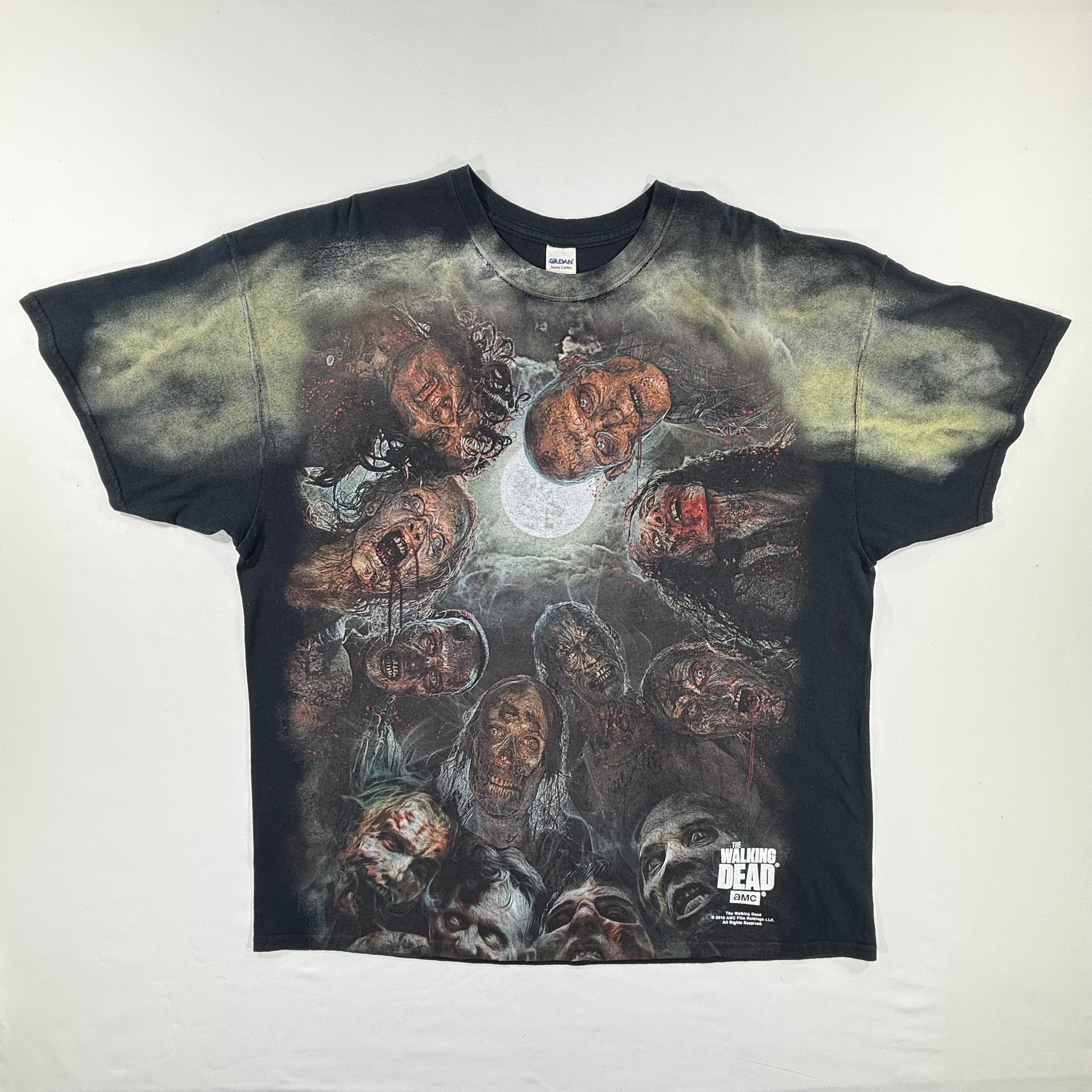 Walking Dead 2015 AMC Zombie walker AOP Print Graphic T-shirt Size 2XL Front