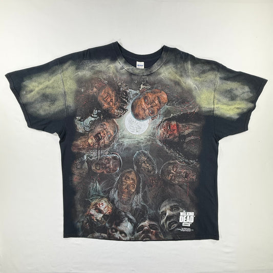 Walking Dead 2015 AMC Zombie walker AOP Print Graphic T-shirt Size 2XL Front