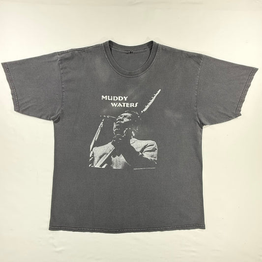 Vintage Gear Ink. New Orleans 1998 Muddy Waters Graphic Black T-shirt Front